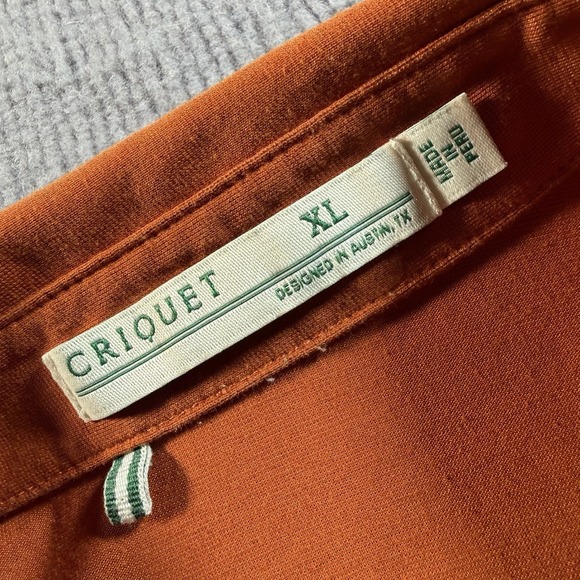 Criquet Polo Golf Shirt Mens XL Burnt Orange Texas Longhorns Performance - Picture 3 of 7